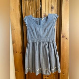 Mata Trader Blue and White Stripe Cotton Dress